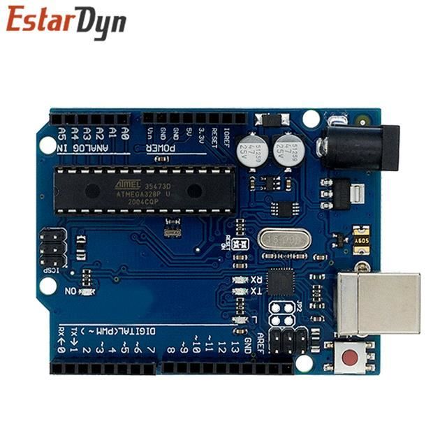 Microcontrôleur CH340G + ATMEGA328P Pour Arduino UNO R3 - Compatible, 16 MHz, Neuf, Remplacement Carte