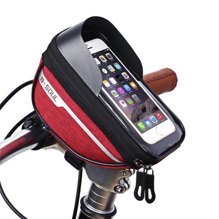 Sacoche Cadre Vélo Avant – étui Téléphone étanche écran Tactile – Réfléchissant