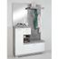 Vestiaire Entrée Blanc Brillant Stella Trading - 120x198x40 Cm Avec Miroir - Rangement Compact Et Style