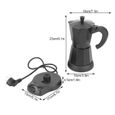 ESTINK machine à café Pot de cafetière électrique portable de 300 ml faisant la machine pour la prise européenne de bureau à-1