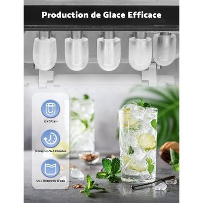 Prix 2025 | Machine à glaçons Silonn Comptoir, 26 lb