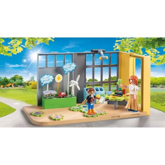 Playmobil 71331 Classe Écologique - City Life - Maquette Climat, Tri Sélectif, Puzzle - Dès 4 Ans - Jouet Éducatif Responsable