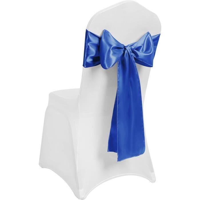 Ruban De Chaise En Satin Bleu Marine - 275cm De Long, Pour Décoration De Mariage Et événements Festifs