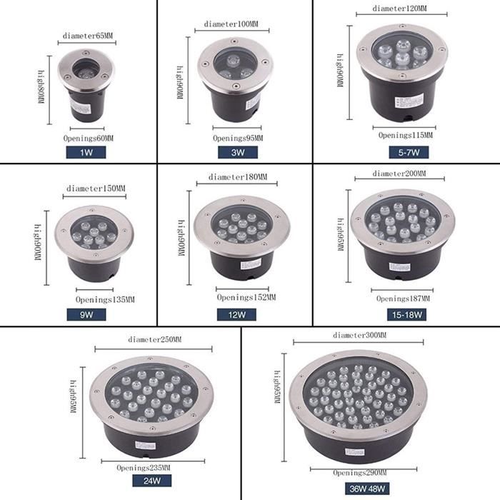 Lampe J Enterré - Spot Encastrable Led Exterieur, Projecteurs Led ...