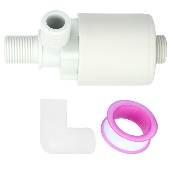 Valve Flottante En Laiton 1/2" MUYIRTED - Robinet à Bille Avec Flotteur Plastique Réglable Pour Réservoir D'Eau, Piscine Et Humidificateur Automatique