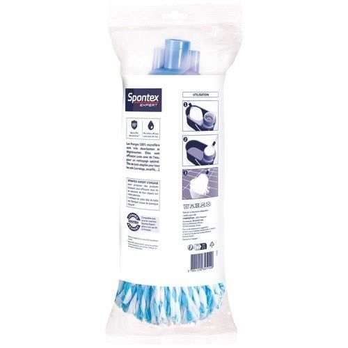 SPONTEX - Extra Flat Mop - Balai plat nettoyant et dépoussiérant - Tête