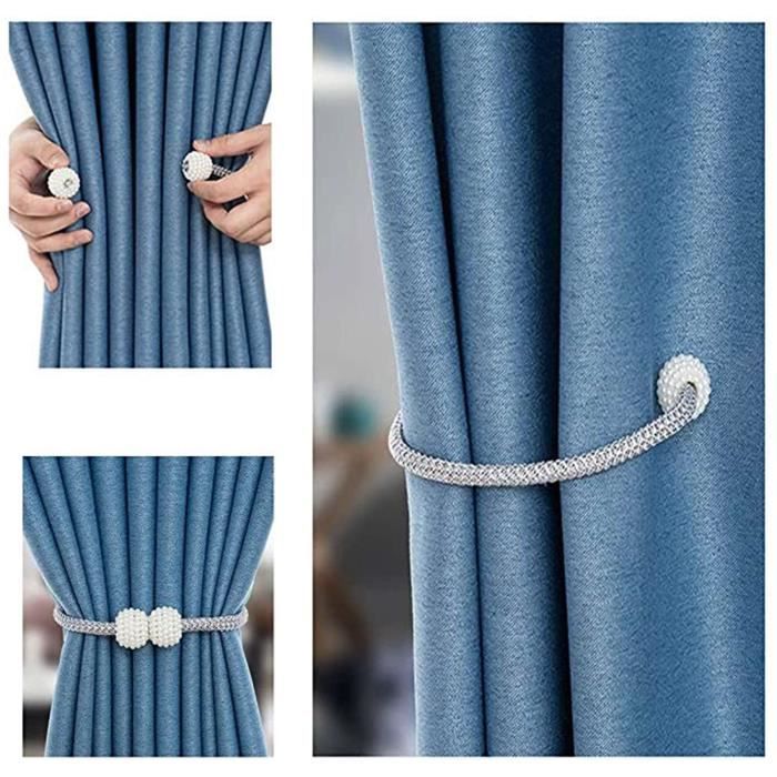 Clips Magnétiques Pour Rideaux Sans Perçage – 6 Couleurs – Crochet à Ressort Pratique Et Design Moderne