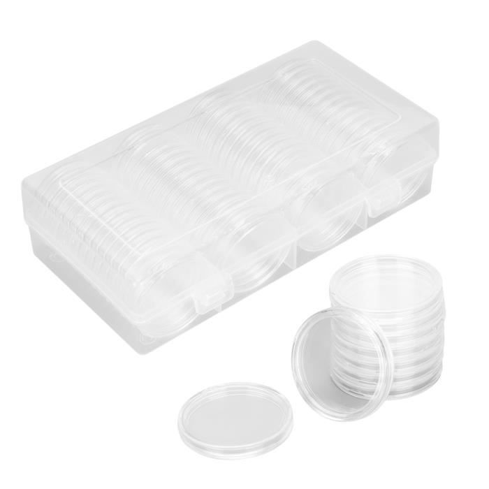CAPSULE DE MONNAIE transparente en plastique petite boîte porte fournitures col EUR 11,09 CAPSULE DE MONNAIE transparente en plastique petite boîte porte fournitures col EUR 11,09