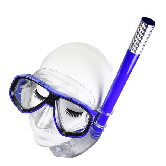 Amiable Ensemble tuba pour adultes, masque de plongée anti-buée et tuba  pour adulte, masque de plongée panoramique et tuba sec, masque de plongée  en