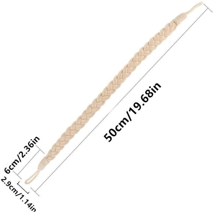 Dreneco Embrasses à Rideaux, 2 Pièces Attache Rideau Clip Embrasse En Corde Tricot Tressage Rideaux Boucle Embrasse Rideau Décoration Pour Salon Chambre - 7