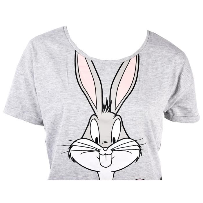 Pyjama Femme LOONEY TUNES EV3526 GRIS BUGS BUNNY Ev3526 gris bugs bunny Cdiscount Pret a Porter
