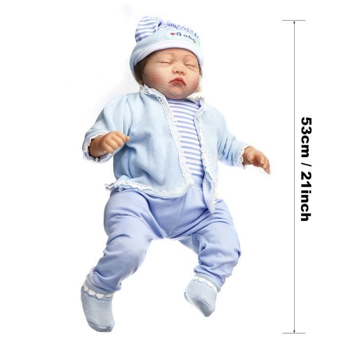 Poupée Reborn Réaliste Endormie TEO – KAYA, Vinyle Fait Main – Garçon – Occasion