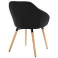 MGQ - Moderne-Chaise de Salle à Manger Chaise de Salon- Scandinave contemporain Fauteuil Chaise de cuisine-Noir Tissu💋6647-3