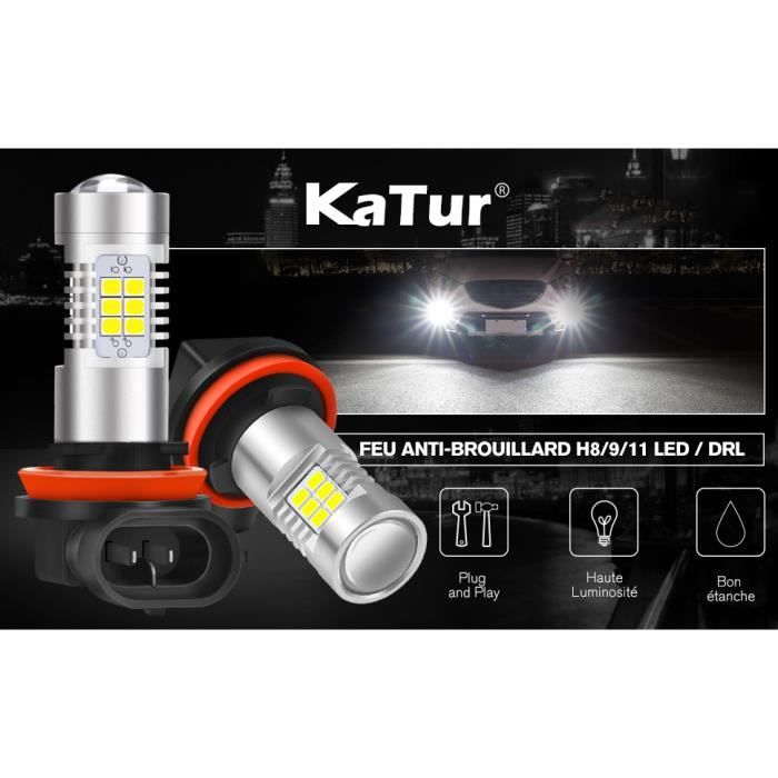 KIT led ampoule HB4 9006 P22D ELISTAR V10 haute puissance 6000K au  meilleurs prix chez