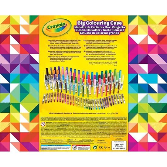 Crayola Mallette De L Artiste 100 Pieces De Coloriage Activites Pour Les Enfants Cdiscount Jeux Jouets