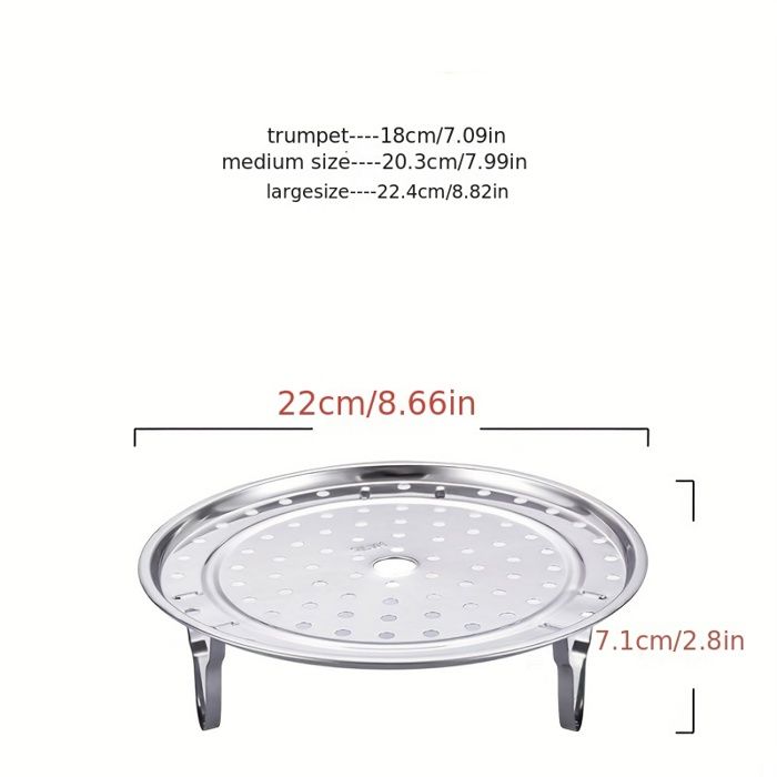 Lot de 2 supports de cuisson à la vapeur pour autocuiseur en acier inoxydable 36 cm