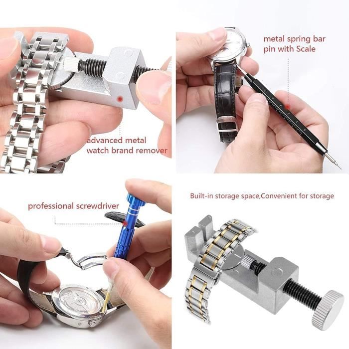 Montre Bracelet Lien Pin Remover Chasse Goupille Montre Kit de Reparation d Outils de Watch Band pour Les Horlogers avec 3 Pins 193 Achat vente outils d horloger Cdiscount