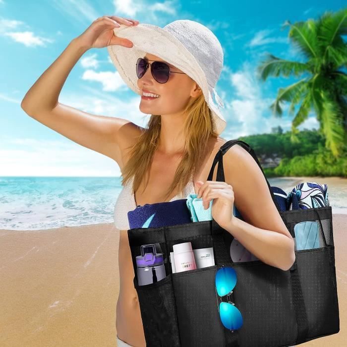 Grand sac de plage avec fermeture cheap