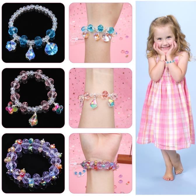 6 Bracelets Amitié Réglables Enfants Filles Noël - Pendentifs Père Noël, Bonhomme Neige, Cadeau Fête Anniversaire