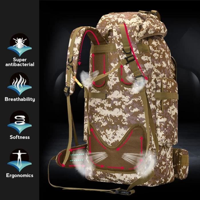 100L Sacs Dos Militaire Sac de Randonn e Sac de Survie Sac a Dos