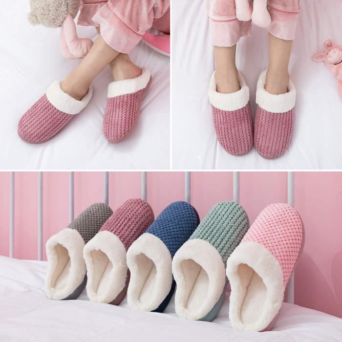 Chaussons Femme Marque Mod le Su de Mauve Confortable et