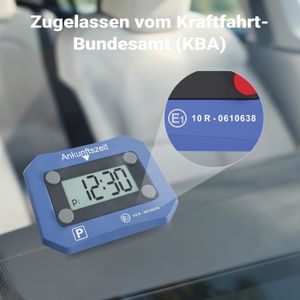 Disque De Stationnement Automatique Bleu - Horloge à Pile - Pour Zone Bleue - Conforme UE
