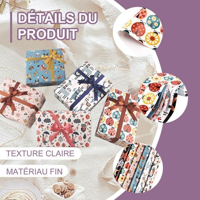 4 Feuilles Papier Cadeau 70x50cm - Motifs Baby Shower Naissance Anniversaire