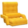 Chaise pliable de sol Jaune moutarde Tissu - Luxueux - Fonction de lit - Adulte-0