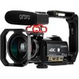 ORDRO Caméra vidéo 4K WiFi Ultra HD Vlog Camera pour Youtube, Vision Nocturne IR Enregistreur vidéo avec Microphone, Objectif-0