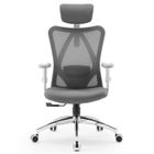 SIHOO M18 Chaise de Bureau Ergonomique, avec Support Lombaire, Appui-Tête et Accoudoirs Réglables, Tissu Maille Respirant, Gris