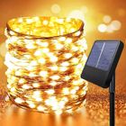 VINSIC Guirlande Lumineuse Solaire - 12M 100 LED - Étanche - Jardin, Terrasse, Arbre de Noël, Fête Party Décoration