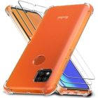 HONGWE. Coque pour Xiaomi Redmi 9C avec 2 Pièces Verre Trempé, étui Transparent pour Xiaomi Redmi 9C, Protection écran, pour Coque Xiaomi