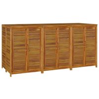Coffre boîte meuble de jardin rangement 210 x 87 x 104 cm bois massif d acacia
