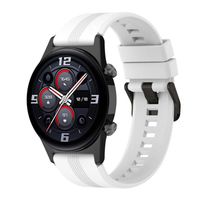 blanc -- Bracelet de montre de en silicone, 22 mm remplacement, bracelet de montre avec boucle en acier inoxydable pour Honor Watch