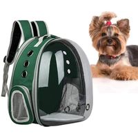 Portable chiot sac de voyage sac à dos chat chien capsule spatiale respirant, sac pour animaux de compagnie, vert