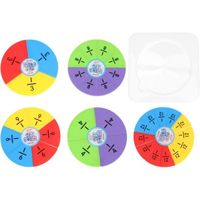 Cercles de Fraction Ensemble Pièces de Fraction Manipulateurs Mathématiques Éducatifs Jeux d'apprentissage Jouets 