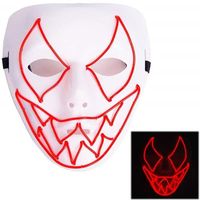 Masque Diable Halloween Masque LED Lumière El Wire Masques Horreur pour Déguisement Masquerade Grimace