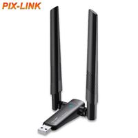 Clé USB WiFi 1800 Mbps  -Dural Bande 2.5G-5G  Antenne à gain élevé 5dBi - Compatible avec Windows 11-10-8.1-8-7 et macOS