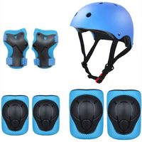 Ensemble d'équipement de protection pour vélo pour enfants, casque réglable, paume, coudières, genouillères.