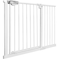 Barrière de sécurité pour enfants NAIZY - Blanc - Sans perçage - Grille métallique - 105-115 cm