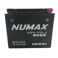 Batterie moto NUMAX NB18L-A SLA 12V 18Ah 270A Dimensions: 175x87x155mm et plus à Droite