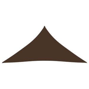 VOILE D'OMBRAGE Voile de parasol Tissu Oxford triangulaire 5x5x5 m Marron-AKO7640683238050