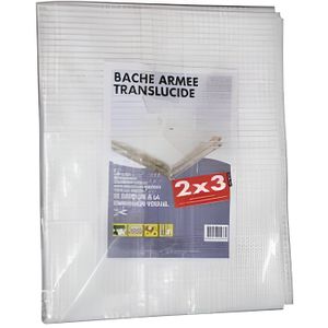 BACHE Bâche armée translucide - 2x3 m