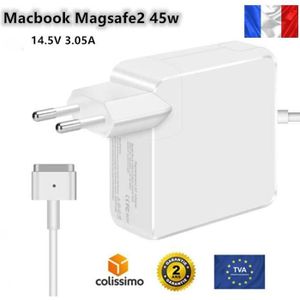 Chargeur 45W T-Tip Compatible MacBook Air 11" & 13" 2012-2017 - Adaptateur Magnétique Rapide A1435 A1436 A1465 A1466