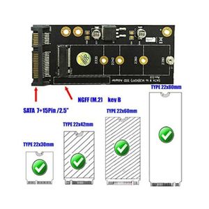PACK COMPOSANT NGFF (M.2) KEY B vers SATA avec interface USB NGFF