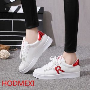 Rouge Lettre Mode Casual Cuir Basket Chaussure Femme Qcboerdexw
