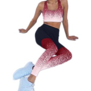 PANTALON DE SPORT Femmes Legging Yoga Fitness Pantalon Couleur Impri