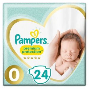 COUCHE LOT DE 4 - PAMPERS - Premium Protection New Baby - Couches taille 0 - 24 couches