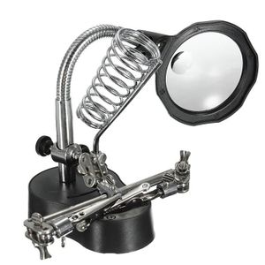 DEL Main secourable Pince Loupe Fer à Souder Stand Len loupe Outils