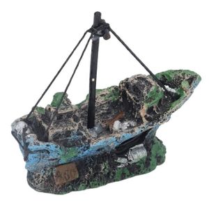 Habitat 1PC Habitat Sunken Navire Décor Poisson Habitat Habitat Cachée House pour le 